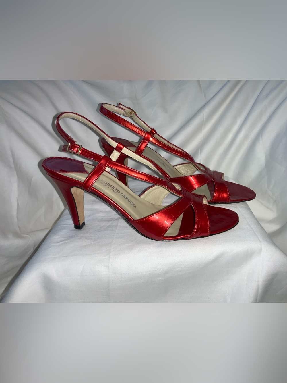 ROBERTO CAPUCCI Sandals, Red Patent, Sz 8B